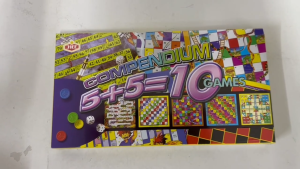 10In1 Compendium Board Indoor Games Draughts Aeroplane Jungle Game Family & Friends Board Games *READY STOCK*