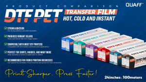 iPrintph QUAFF DTF Film Roll Matte and Glossy Hot Peel DTF Transfer Film - 100meters