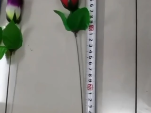 20Pcs Plastic Artificial Rose Single Fake Red Rose for Valentines Day Gift Decoration 31cm