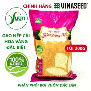 GẠO NẾP CÁI HOA VÀNG VINASEED (Túi 02kg) nếp cao cấp đặc biệt ngon dẻo thơm hấp đồ xôi rất ngon - Vườn Đặc Sản
