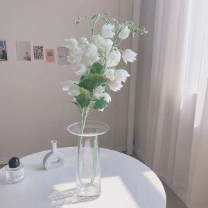 ดอกไม้ปลอม Orchid Bell สำหรับตกแต่งบ้าน ห้องนั่งเล่น ห้องนอน โต๊ะอาหาร ดอกไม้สดเทียมสุดหรูหรา ดอกไม้กระตุกสำหรับถ่ายภาพ