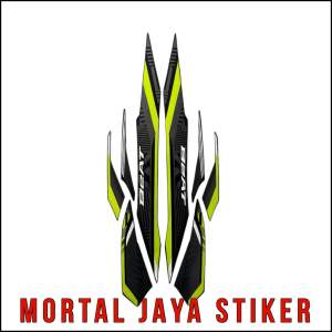STIKER STRIPING LIS LES BODY HONDA BEAT NEW CBS 2025 2026 HITAM LIS HIJAU