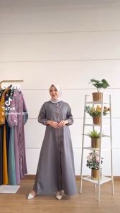 Gamis Bordir Katun Terbaru Motif Kereta