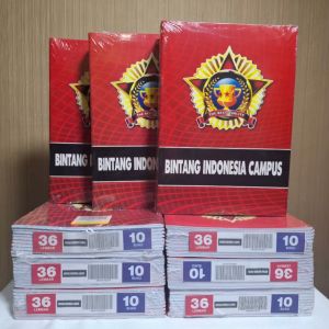 BUKU TULIS CAMPUS 36 LEMBAR - BUKU TULIS BINTANG INDONESIA CAMPUS 1PACK ISI 10 BUKU
