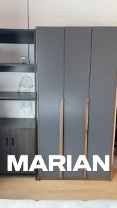 LOFT Design MARIAN 3 Door Soft Closing Swing Door Wardrobe-White