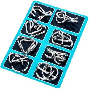 Intelligent Brain Teaser IQ Chinese Ring Puzzle Puzzle Metal Intelligent Brain Teaser IQ Puzzle Game Metal for Children Adult