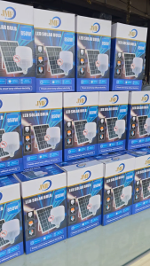 ชุดไฟโซลาเซลล์ 850W LED JMF ปรับไฟได้ 3 สี (แสงขาว/แสงไล่ยุง/ไฟฉุกเฉิน) หลอดไฟแบตในตัว+แผงโซล่าเซลล์