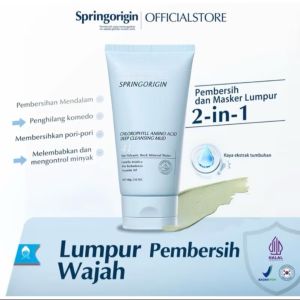 ( PROMO) Springorigin Chlorophyll Amino Acid Deep Cleansing Mud Membersihkan Muka Jadi Glowing Cocok Untuk Semua Jenis Kulit