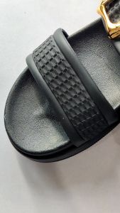 Sandal Jelly Selop Wanita Balance Tali 2 Motif Gesper Emas 1409-11B