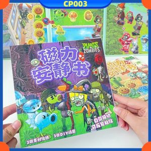 Plants vs. Zombies Magnetic Sticker Quiet Book Mainan edukasi anak DIY