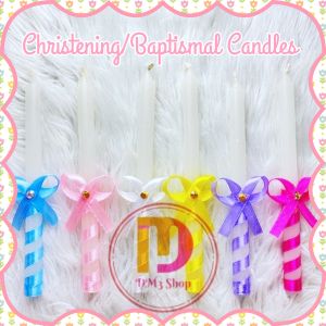 DM3 Shop | Christening/Baptismal Candles (with rhinestone)(PRE-ORDER)(minimum order atleast 8pcs)