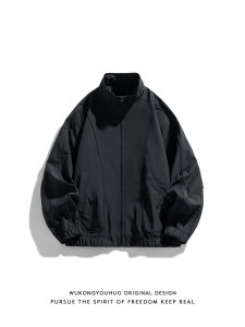 WUKONGYOUHUO | Trendy Simple Stand-collar Deconstructed Pilot Jacket Men Loose Casual