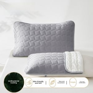 Pure Cotton Pillowcase Childrens Pillow Protection Cover Anti-Drool Anti-Oil Inner Core Dust Mite Proof Sweat Proof