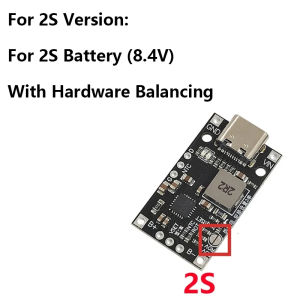 Type-C USB 2S 3S Li-ion Battery Charger Module 15W with Balance QC Fast Charge 8.4V 12.6V 1.5A Adjustable Boost Converter