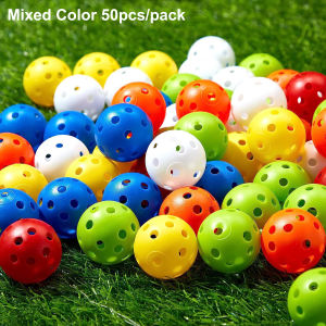 50pcs Golf Practice Ball 42mm 26 Hole Indoor Plastic Golf Ball PE Material Childrens Hole Toy Ball JQ58962