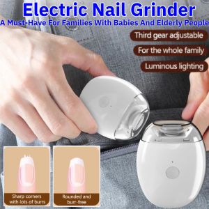Electric Nail Grinder Easy Operation Low Noise Electric Nail Clipper Elderly Kids Safety Automatic Nail Scissors