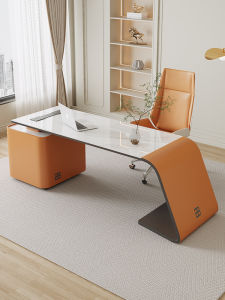 Modern Corner Executive Desk Desk Simple and Light Luxury Normcore Boss Desk Stone Plate Computer Desk Study Desk