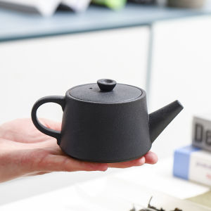 New Style Ceramic Teapot Household Japanese Style Minimalist Small Handle Kung Fu Tea Set Retro Frosted Tea Making Single Teapot Promotion