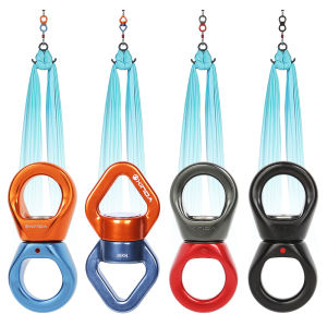 Xinda 30KN Climbing Carabiner 8-Shaped Connecting Rotating Ring Rope Swivel Universal Wheel Fixed Climbing Yoga Accessories
