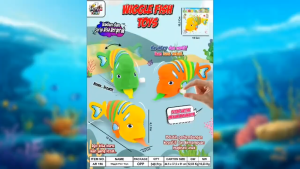 Smile - Mainan Anak Ikan Berjalan Warna Warni - Mainan Ikan Putar Kunci - Wiggle Fish Toys