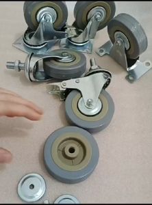 (4pcs)Roda Troli 3 inchi RS VARIAN (Mati/Hidup/Rem)Abu-Anti slip Wheel Universal caster/etalase/lemari/furniture/SET