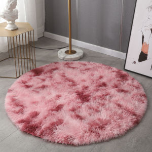 VIKAMA Bắc Âu Ins Phong Cách Tie-Dye Thảm Tròn Trong Nhà Trang Trí Nhà Thảm Phòng Khách Sofa Phòng Ngủ Đầu Giường Máy Tính Ghế Chân Thảm
