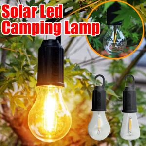 Solar LED Camping Lamp with Hook Retro Lighting Bulb 3 Model Rechargeable Light Bulb Tent Camp Light