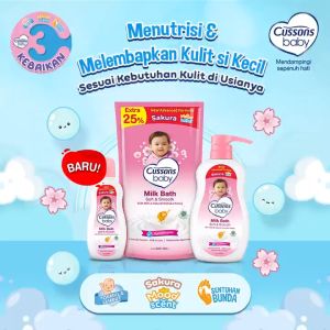 Cussons Baby Milk Bath Soft & Smooth Sabun Mandi Bayi Efektif 99% Melawan Kuman