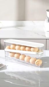 [ส่งไว จากไทย] Kokoro Home กล่องเก็บไข่ 2ชั้น ที่เก็บไข่ กล่องพลาสติก ถาดใส่ไข่ เข้าตู้เย็นได้ ประหยัดพื้นที่ได้ดี สีขาว MB151