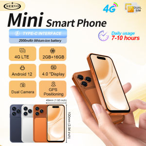 SERVO | SERVO Android mini Smartphone 2GB+16GB 4G LTE Dual SIM 2000mAh Google Play Face Unlock 4.0" Display Compact Small Mobile Phone