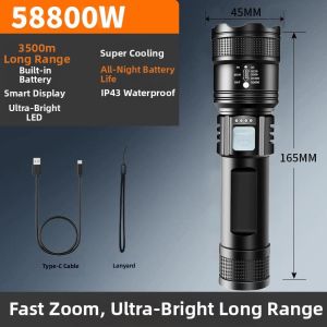 BAIXITANG | High Brightness Rechargeable Portable Outdoor Night Fishing Home Flashlight
