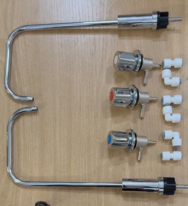 Van Khóa Vòi Nước Nóng Lạnh (Xanh/Hồng/Trắng) Loại Nối Nhanh - Kết Nối Dây 6mm Dùng Trong Máy Lọc Nước RO