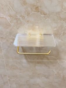 Tissue Box Wall-Mounted Bathroom Roll Paper Holder Toilet Paper Holder Rack Toilet Accessories