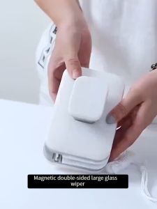 แม่เหล็กทำความสะอาดหน้าต่าง 2 ด้าน ขนาดใหญ่ ปลอดภัยสูง พลาสติกแข็งแรง สำหรับกระจก HE0102