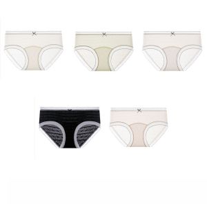 MiiOW | กางเกงชั้นในผ้าไหมน้ำแข็งไร้ตะเข็บสำหรับผู้หญิงในช่วงฤดูร้อน กางเกงขาสั้นทรงสามเหลี่ยมเอวกลางระบายอากาศได้ดี ดีไซน์เซ็กซี่ ผ้าไนลอนผสมคอตตอน