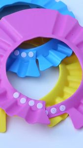 3 Colors Children Adjustable Safe Shampoo Shower Cap Bath Protection Soft EVA Caps Baby Hats Waterproof Wash Hair Shield