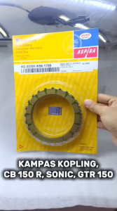 Kampas kopling set ( 5 keping ) CB150R SONIC GTR 150 ASLI 100% ASPIRA H2 22201 K56 1700
