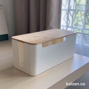 Cable Management Wire Storage Box Desk Organizer Power Socket Extension 电线收纳盒 Kotak Simpanan Wayar Plastic Container