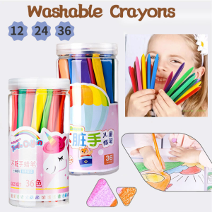 12/24/36 Colors Crayons Painting Safe Triangle Set Childrens Oil Painting Stick Kids Graffiti Crayons Painting Supplies