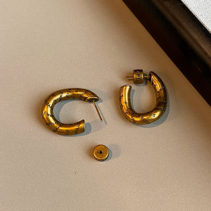 CAFFTI | Aged Antique Gold Unique Earrings