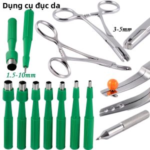 1 Máy Tính Dùng Một Lần Sinh Tố Da Đấm Phẫu Thuật Thép Dụng Cụ Da Da Mỏ Neo Giữ Ống Kìm Bóng Nhúng Cơ Thể Phụ Kiện Trang Sức