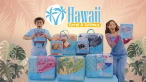 Hawaii - Sprei Queen Fitted/Flat Hawaii 160x200 Bantal 2 Guling 2