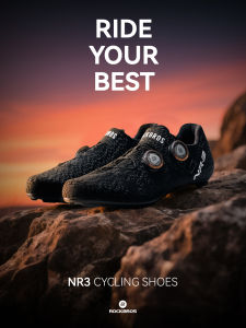 ROCKBROS Road Bike Cycling Cleats Shoes Carbon Fiber Knobs Competition Hard Bottom Cycling Shoes Breathable Fits Men and Women Cycling Accessories