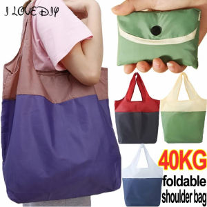 Reusable Supermarket Shopping Bag Large Foldable Eco-Friendly Shoulder Bags Grocery Waterproof Folding Handbag