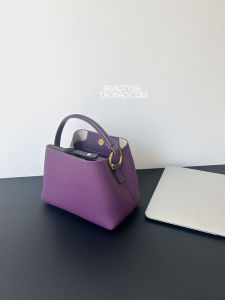 Mini Bucket Bag Top Layer Cowhide Leather Commuter Handbag Crossbody Bag Fashionable Korean Style Versatile Handbag