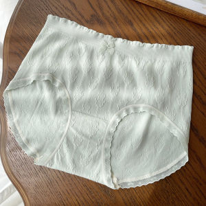 ขนาดใหญ่ ผู้หญิง ชุดชั้นใน Modal ความยืดหยุ่นสูง ไร้รอยต่อ ระบายอากาศได้ดี สบาย ผู้หญิง กางเกงใน สีครีม ลายหมีเล็กเต้นรํา