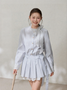 JULULOOK | Đầm Áo Sơ Mi Kích Cỡ Lớn Có Sọc