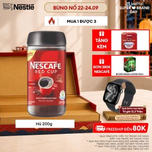 [ƯU ĐÃI THÁNG 9] Cà phê hòa tan kết hợp cà phê rang xay NESCAFÉ® RED CUP (hũ 200g)