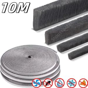 10 Meters Brush Strip Self-adhesive Wind-proof Sealing Strip Home Door Window Sound Insulation Dust Strip Weather Stripping