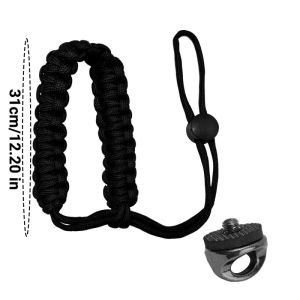 Adjustable Braided Wrist Band with 1/4 Screw Aluminum Alloy Anti Lost Safety Strap for Gimbal Selfie Stick Photography
